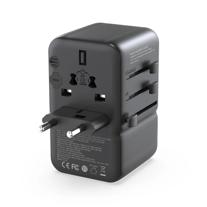 MINIX TP85 GaN-III 85W Universal Travel Adapter