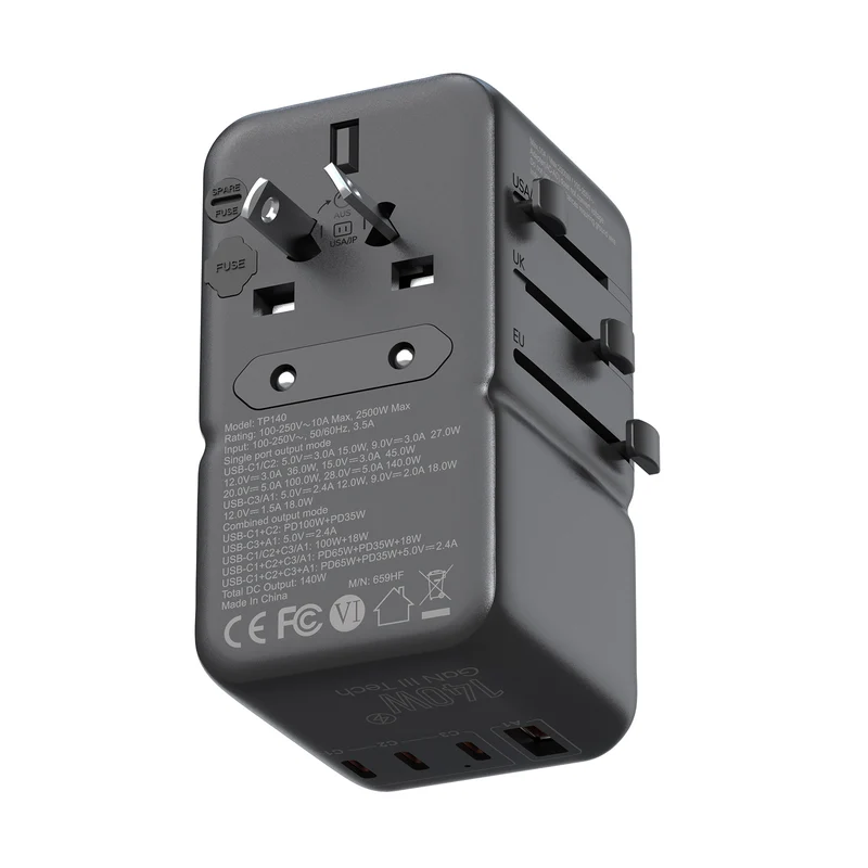 MINIX TP140 GaN-III 140W Universal Travel Adapter