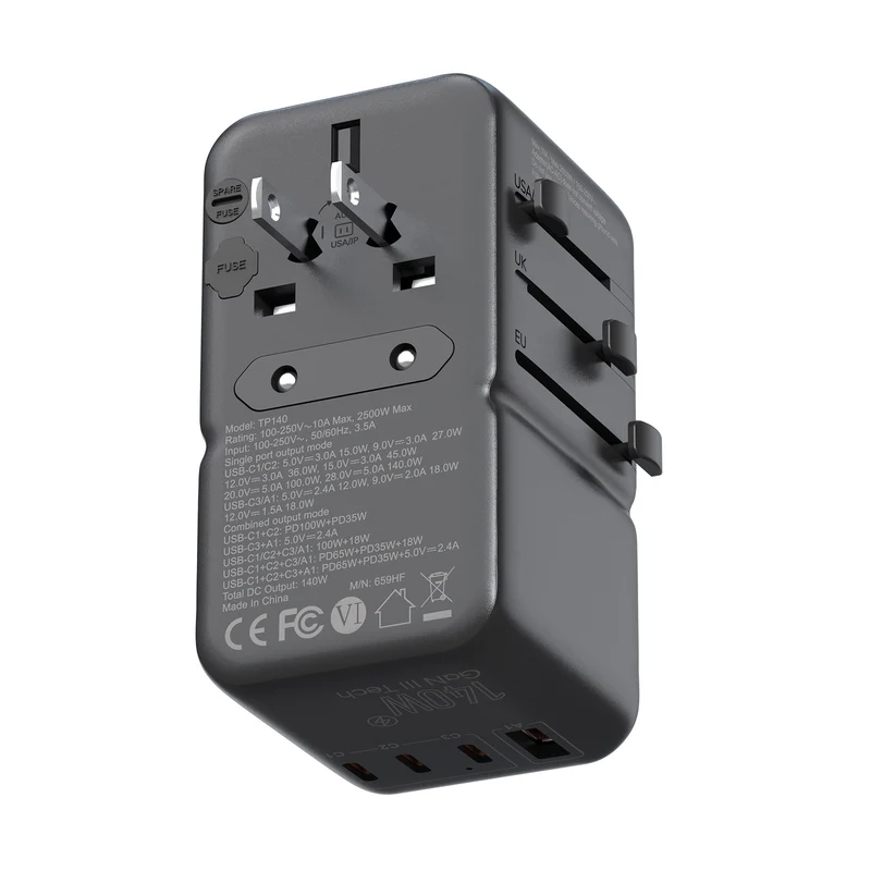 MINIX TP140 GaN-III 140W Universal Travel Adapter