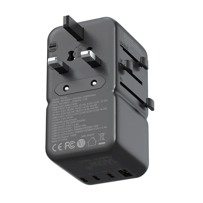 MINIX TP140 GaN-III 140W Universal Travel Adapter
