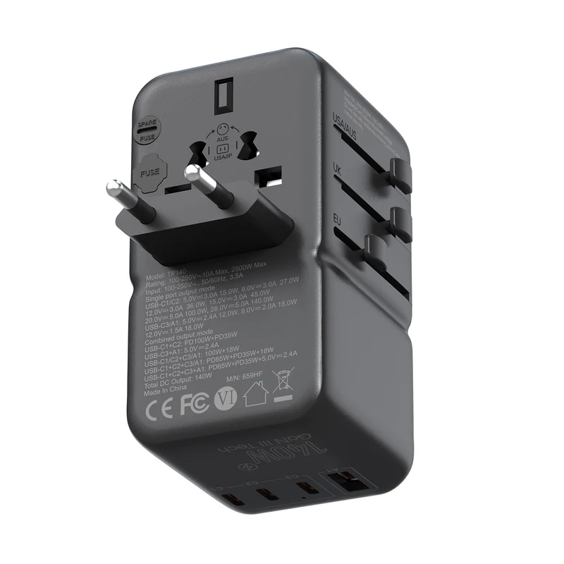 MINIX TP140 GaN-III 140W Universal Travel Adapter