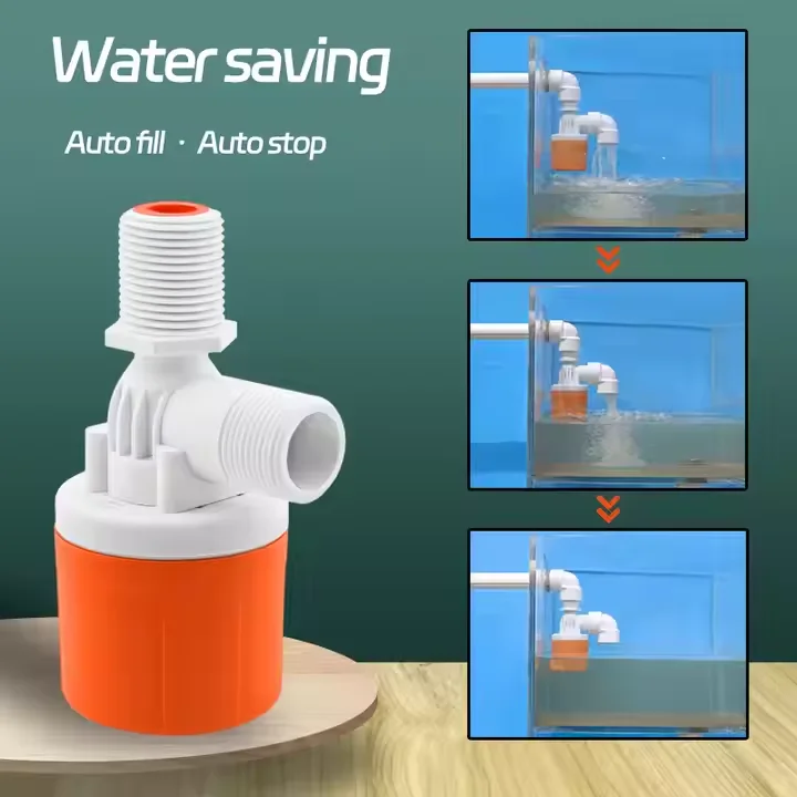Factory Supply 1/2" 3/4" 1" Float Valve for Water Tank Auto Stop Water Cooler Float Valve Plastic Float Ball Valve