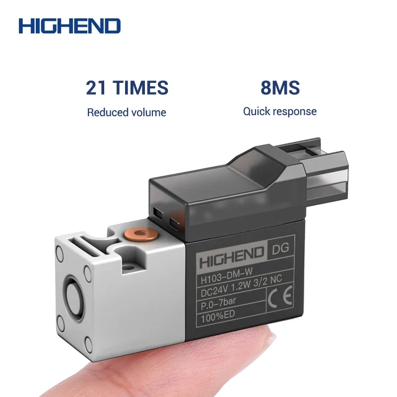 Highend 3/2 Way Direct Acting Mini Solenoid Valve 24v 10mm L/M/G-type Vacuum Plastic Mini Sock Knitting Solenoid Valve
