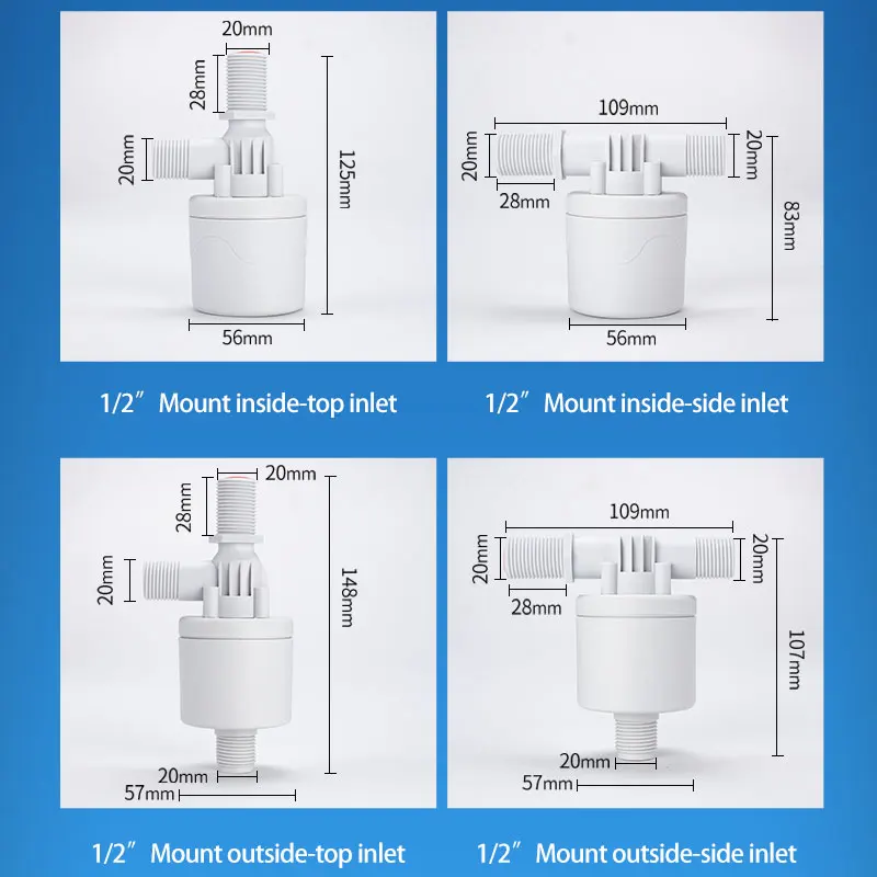 Reasonable Price 1/2" 3/4" New Upgrade Water Purifier Automatic on off Float Valve Water Tank Float Ball Valve Float Valve Ball