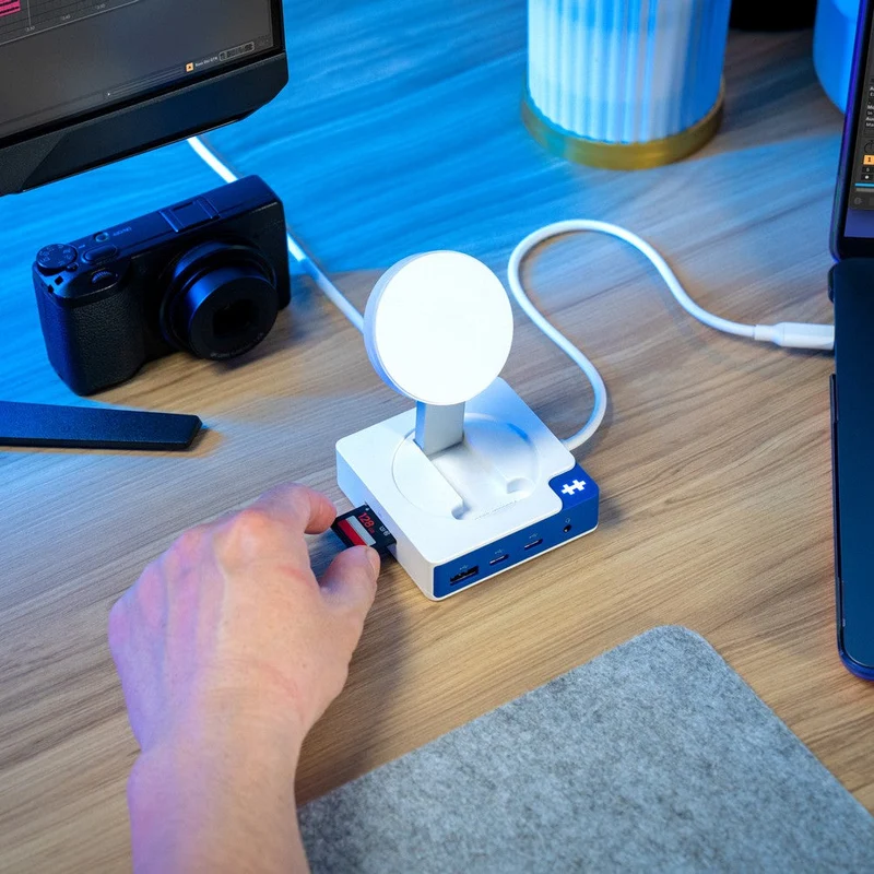HyperDrive® Flex 5-Port-USB-C-Hub mit Qi-Telefonladegerät