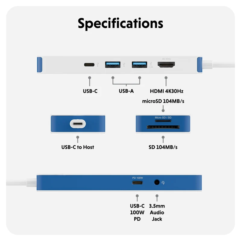 HyperDrive® Flex 8 Anschluss USB-C Hub