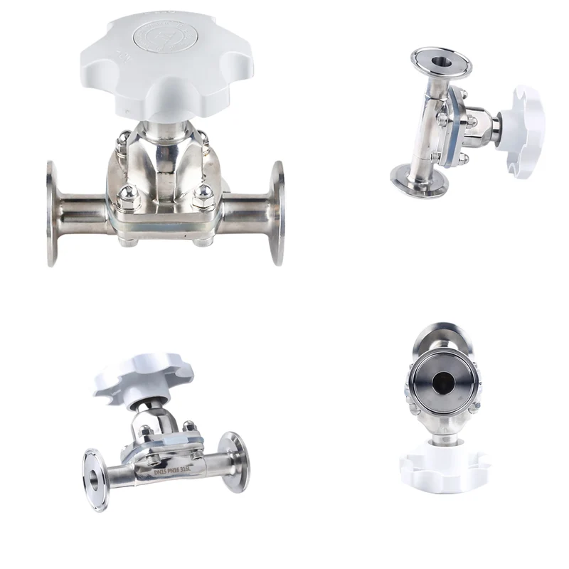 CNJS Food Grade Stainless Steel Ss316 50.5Sanitary Diaphragm Valve