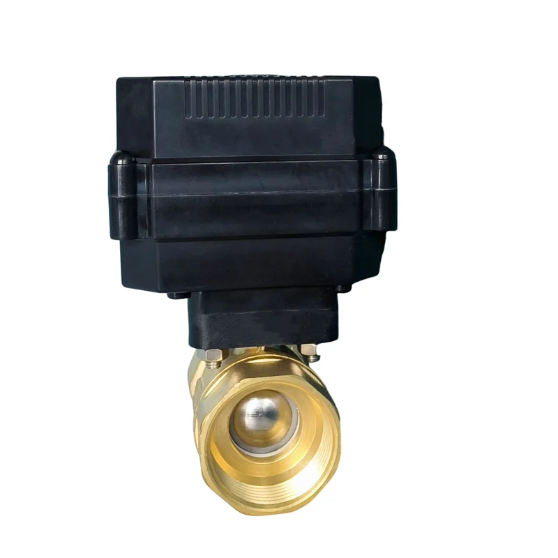 Manufacturer Supply Compact 12V 24V Motorized Actuator Electric Brass PVC Plastic Ball Valve DN50 2 Inch for Water Flow Control