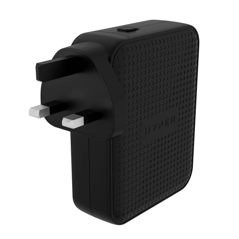 HyperJuice® 145 W USB-C GaN-Reiseladegerät mit 4 Anschlüssen, sicherheitsgeprüft – Schwarz