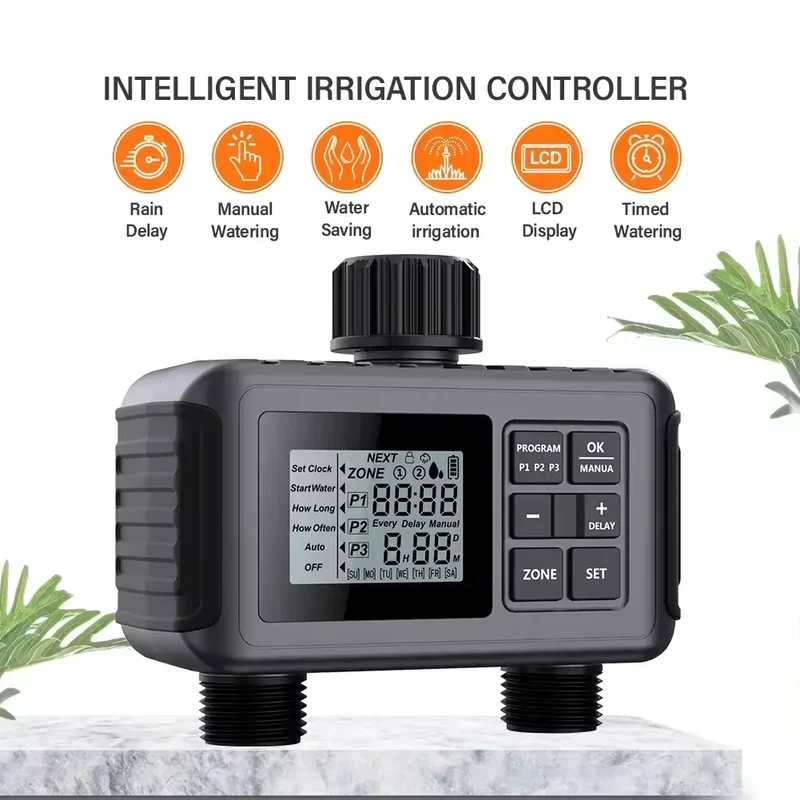 Smart Digital Drip Irrigation Controller Garden Watering Timer for Greenhouse Lawn Diaphragm Structure