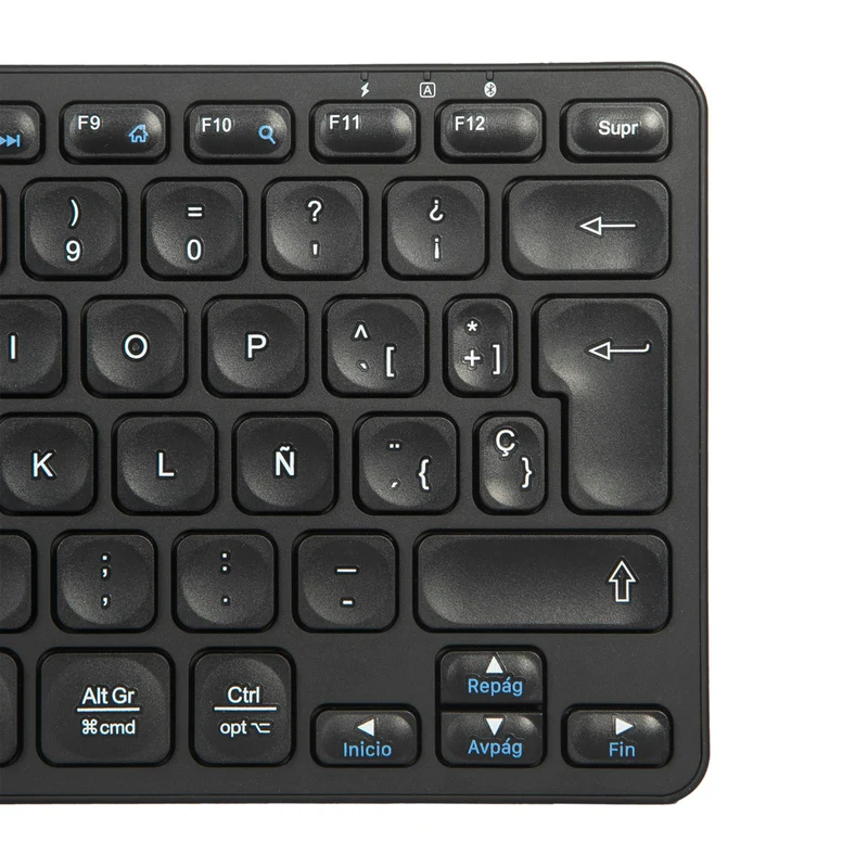 Kompakte antimikrobielle Multi-Device Bluetooth®-Tastatur (ES)