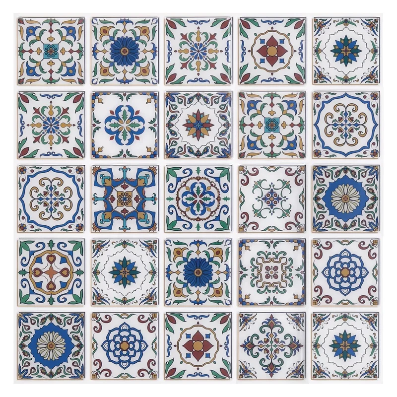 Promotion 3D Self-Adhesive PVC Wall Panel Modern Design Morocco Tile Sticker Waterproof and Fireproof