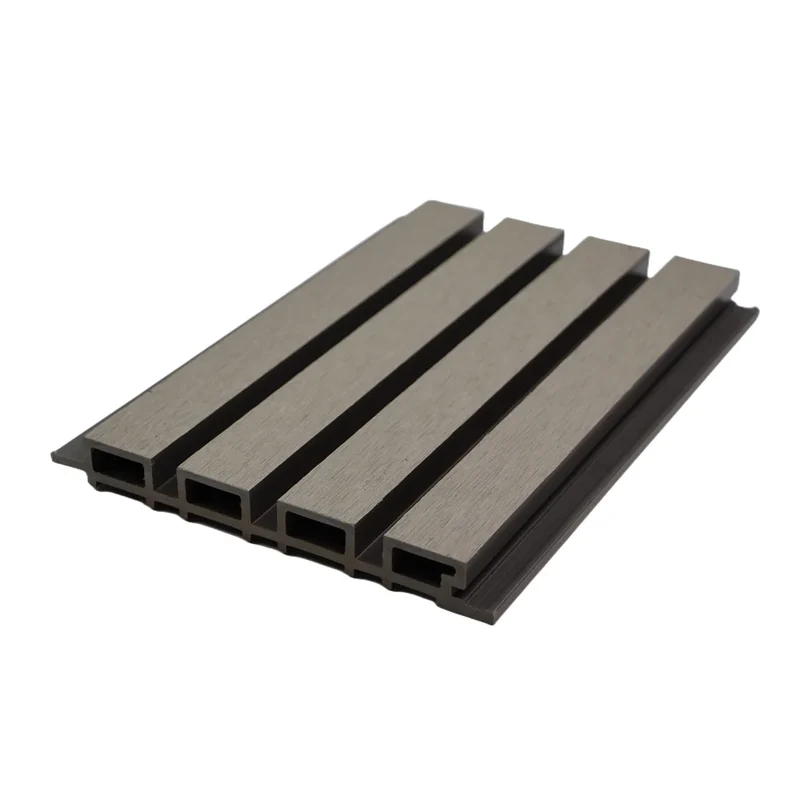 Great Outdoor Waterproof Fluted WPC Wall Panel External Plastic Composite Garden Cladding for Hotels and Villas