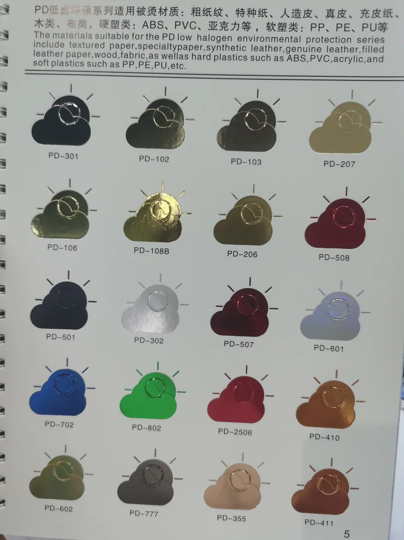 Hot Stamping Foil Transfer Printing Heat Transfer for Handbag Textile Leather t Shirt