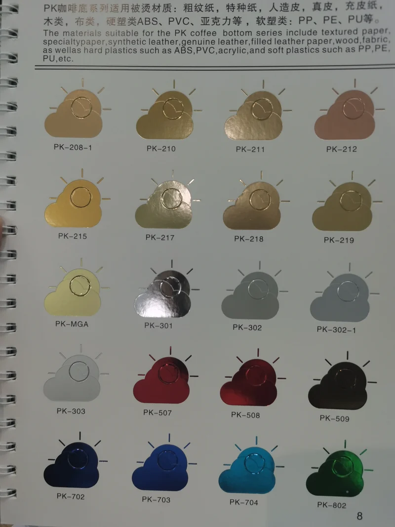 Hot Stamping Foil Transfer Printing Heat Transfer for Handbag Textile Leather t Shirt
