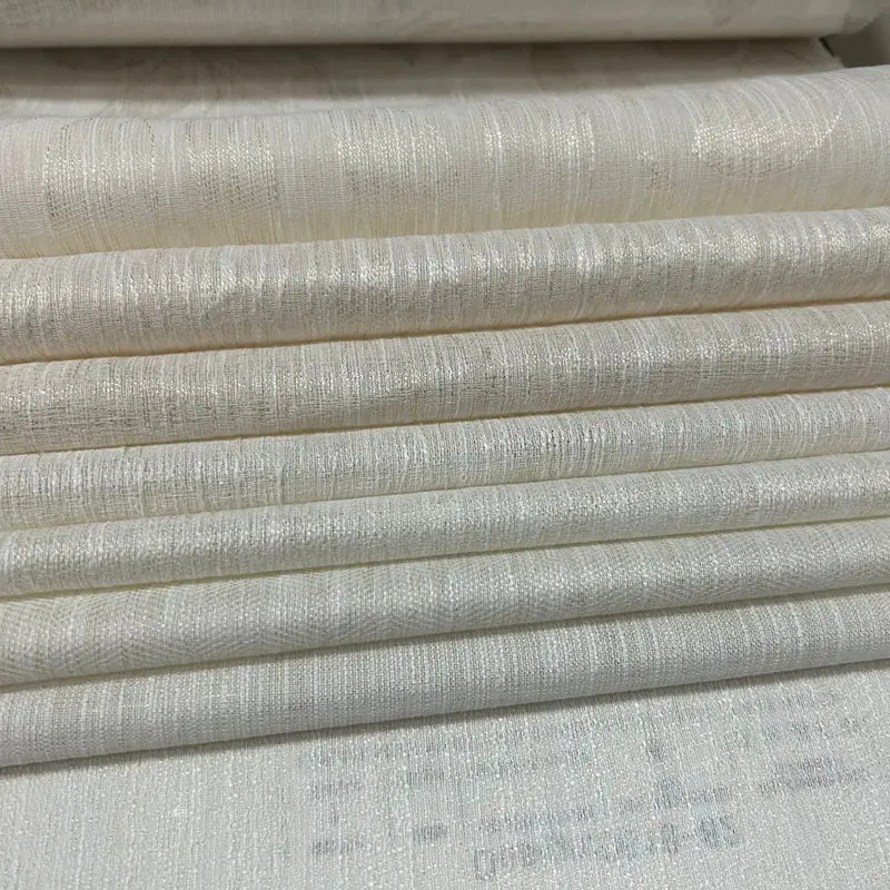 Hot Selling New Modern Hotel Sheer Curtain Fabric Sample 82 Types of Fabric Voile Transparent Tulle Curtains for the Living Room
