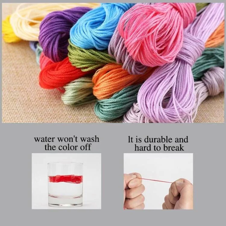 NKF Wholesale 11CT Cotton Canvas Fabric Eco-Friendly DIY Handcraft Flower & Birds Pattern Embroidery Cross Stitch Kit