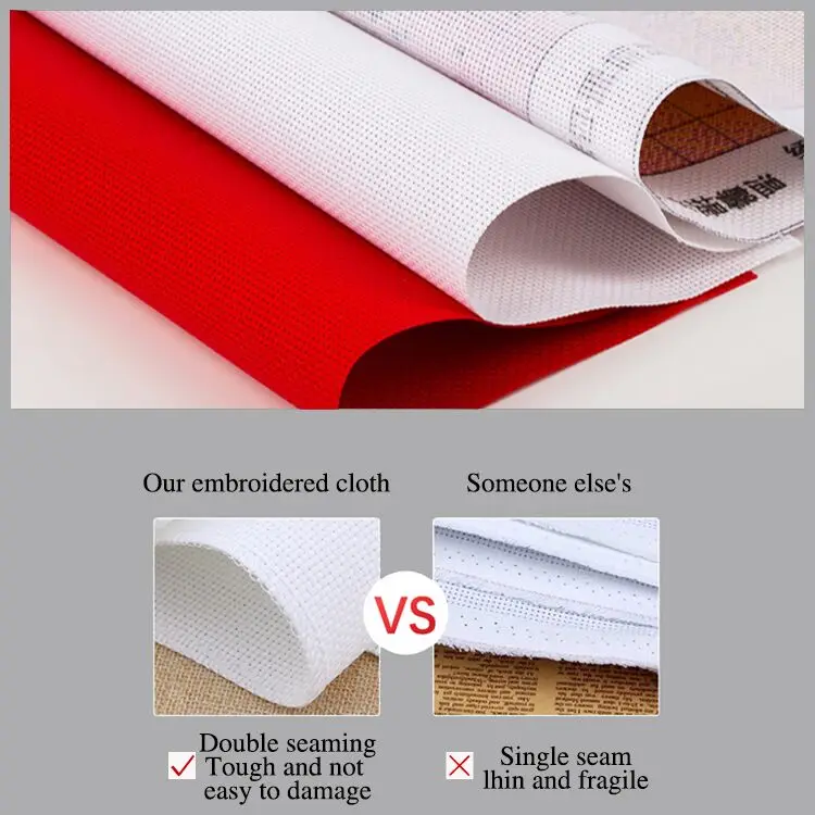 NKF Warm Kitchen Eco-Friendly Cotton Thicken Fabric Cross Stitch Glitter Canvas Embroidery Counted Cross Stitch Kits for