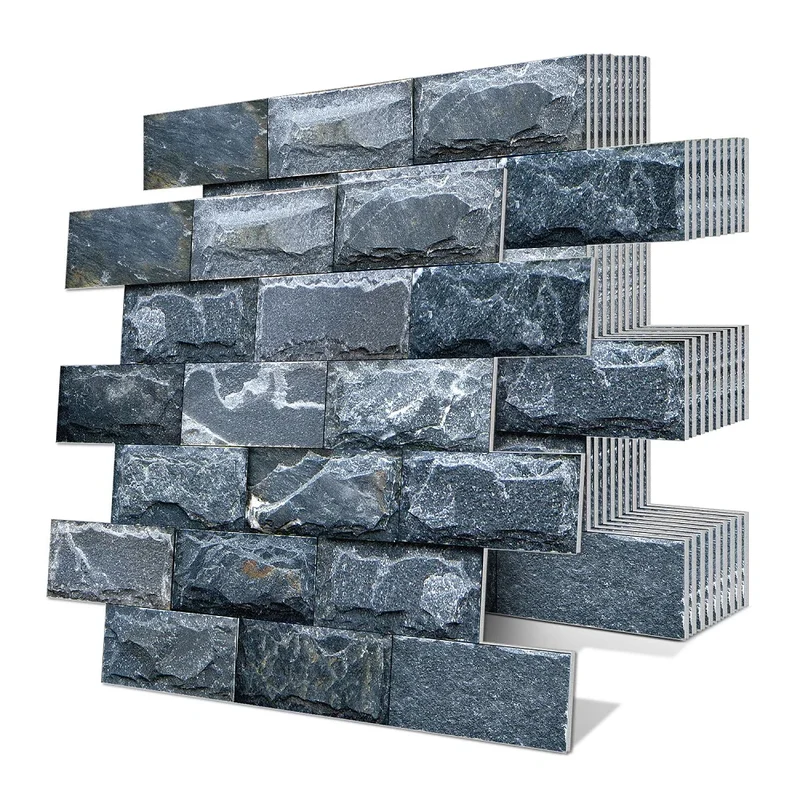 10 Pcs 13.5 X 11.5 Inch Self Adhesive Tile Stickers Waterproof PVC+PE Backsplash Tile Peel and Stick Wall Tiles for Kitchen
