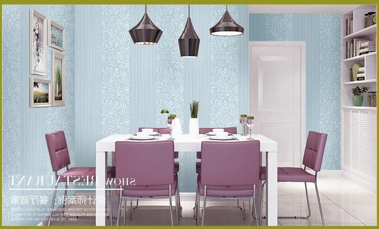 Champagne European 3D Vertical Stripe Wallpaper Bedroom Living Room Hotel Engineering Modern Simple Wallpaper