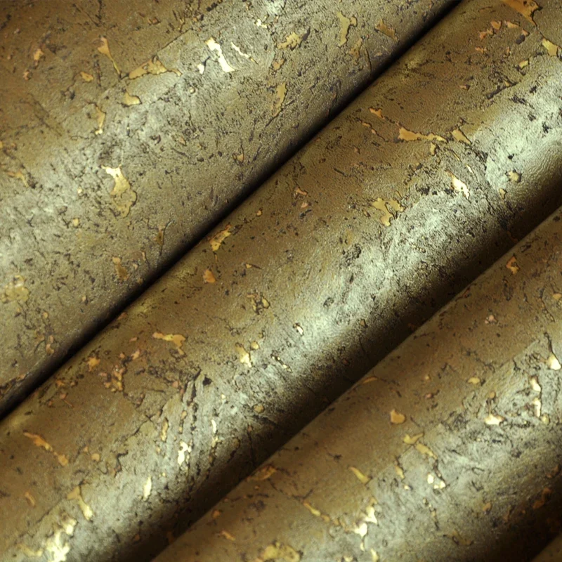 Mywind Free Sample Natural Aspen Gold Bottom Harvest Gold Luxury 100% Material 3D Design Home Decor Cork Wallcoverings