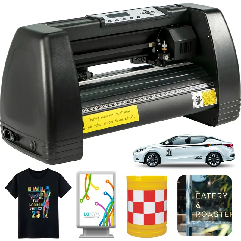 Pekai Vinyl Cutter Machine Computer Windows Software 3 Blades Pen Holder 14Inch 375MM Max Paper Feed Printer Cutting Plotter
