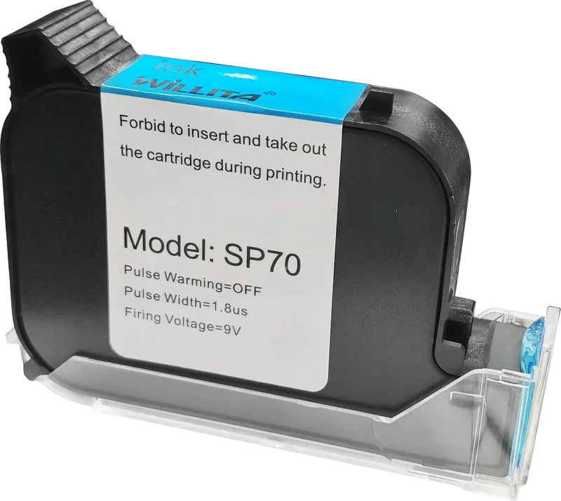 Willita SP70 Half Inch 12.7mm Ink Cartridge TIJ 2.5 Good Adhesion Compatibility Handheld Inkjet Printer Ink Cartridge