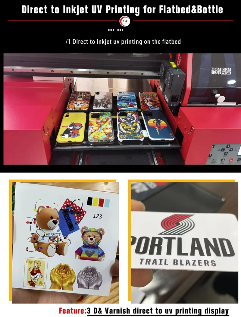 DOMSEM New A3 UV Sticker DTF Printer Inkjet Pet Film Sheet Sticker Uv Printing Machine