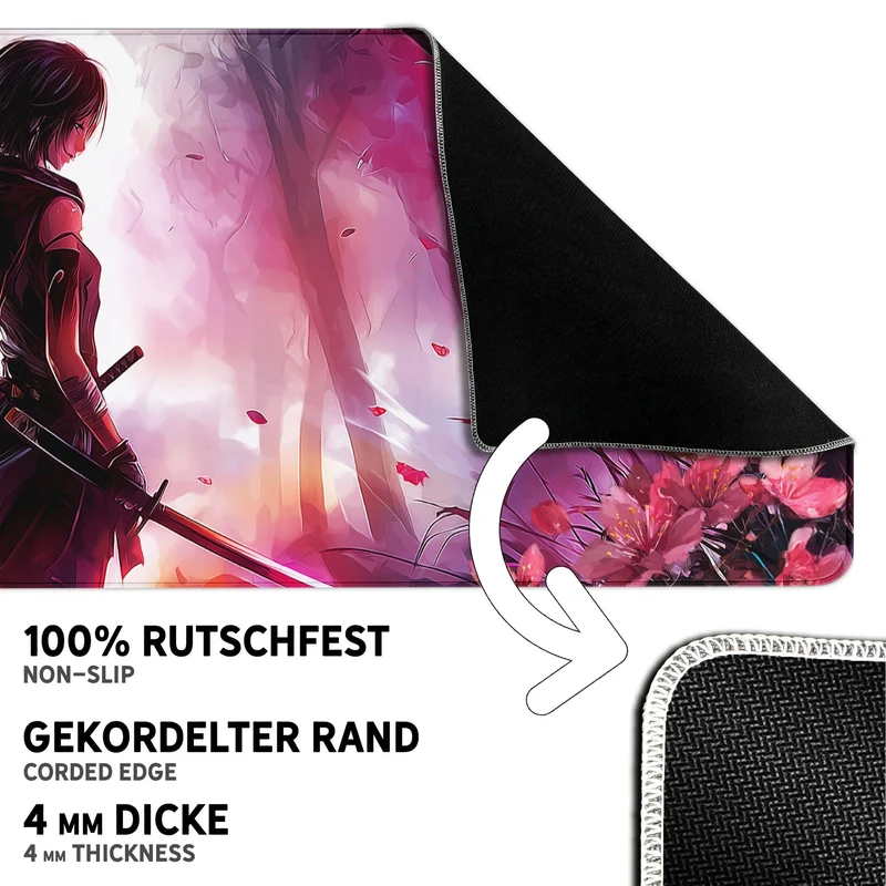 Gaming Mauspad XXL Sakura Blossom Blade 90x40 | 80x30 | 45x40 cm 4mm Premiumdicke