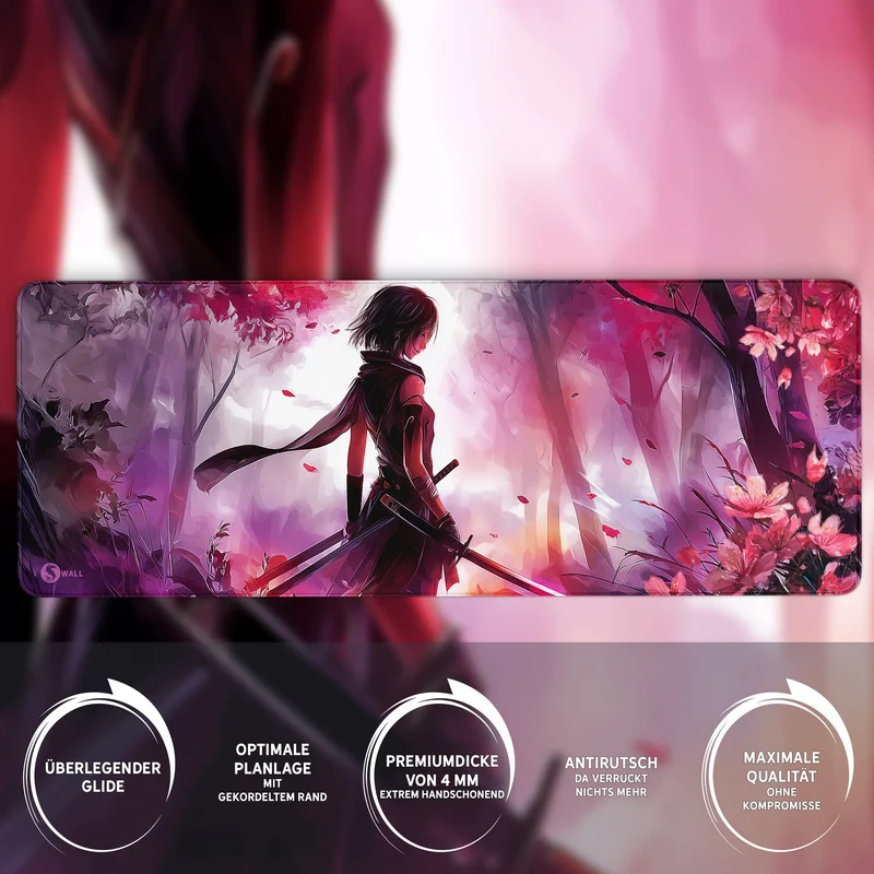 Gaming Mauspad XXL Sakura Blossom Blade 90x40 | 80x30 | 45x40 cm 4mm Premiumdicke