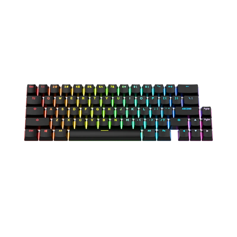 Keycaps Backlit Black US