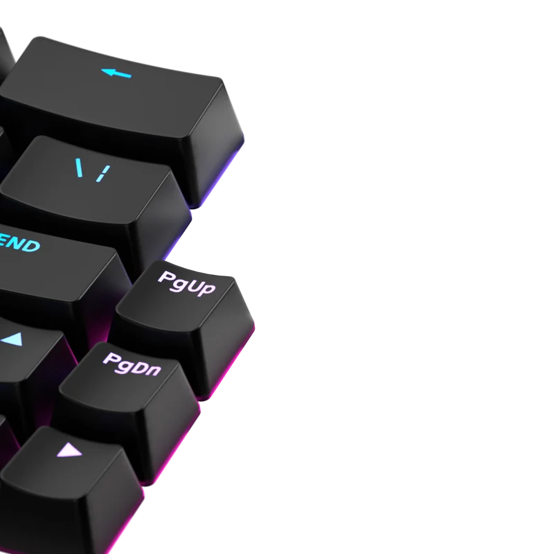 Keycaps Backlit Black US