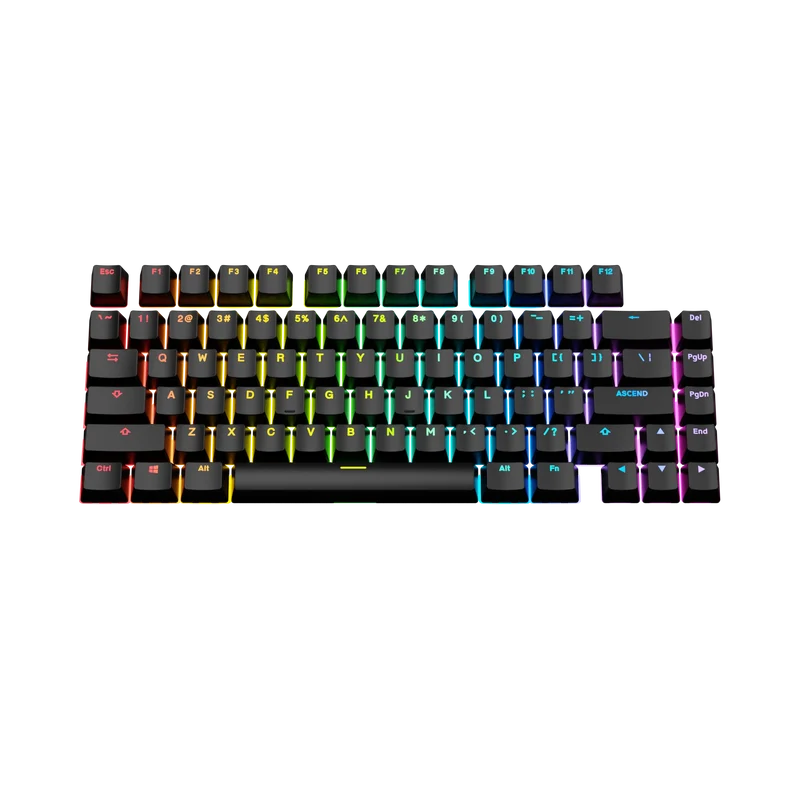 Keycaps Backlit Black US