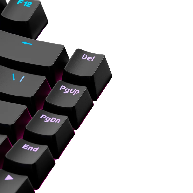 Keycaps Backlit Black US