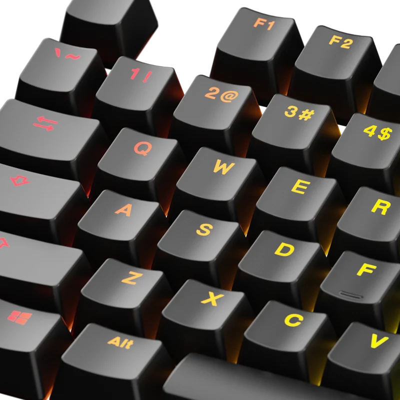 Keycaps Backlit Black US