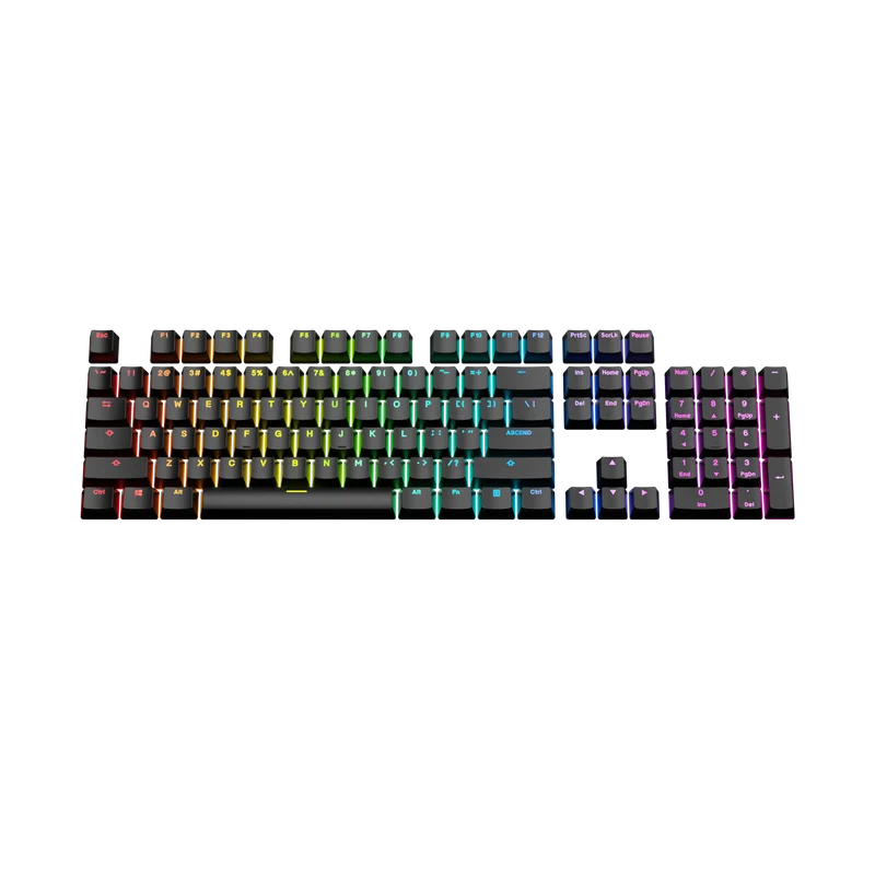 Keycaps Backlit Black US