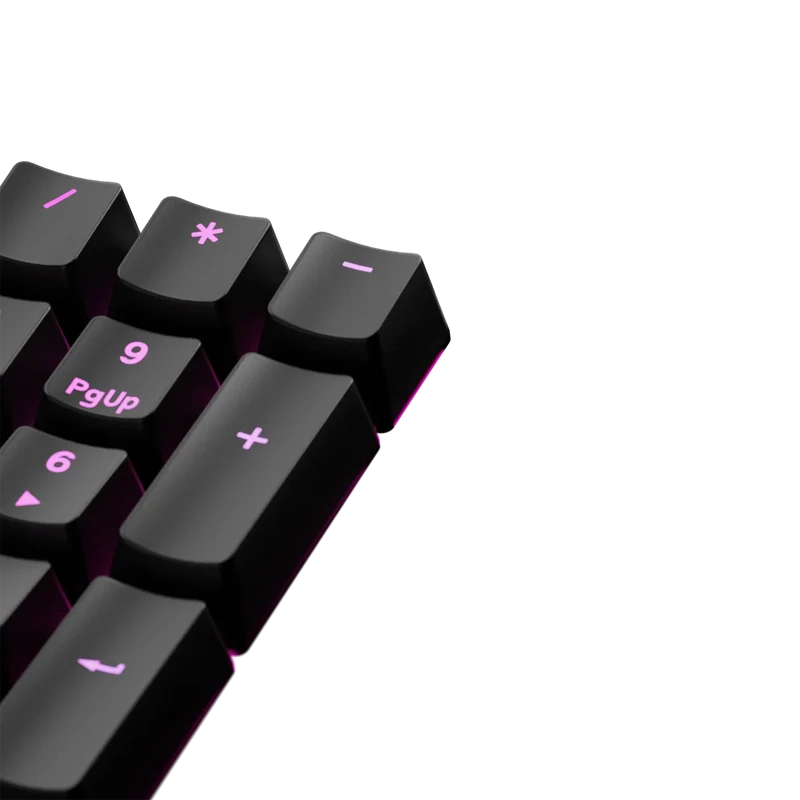 Keycaps Backlit Black US