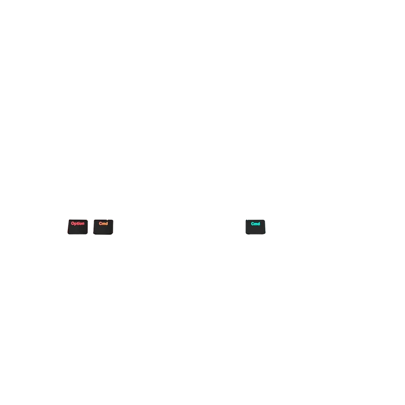 Keycaps Backlit Black US