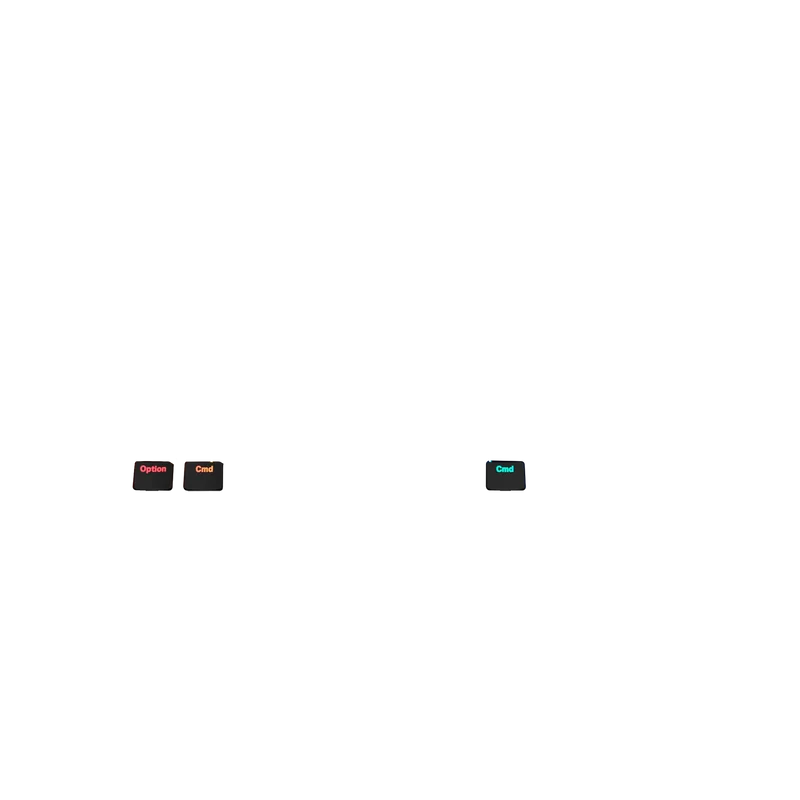 Keycaps Backlit Black US