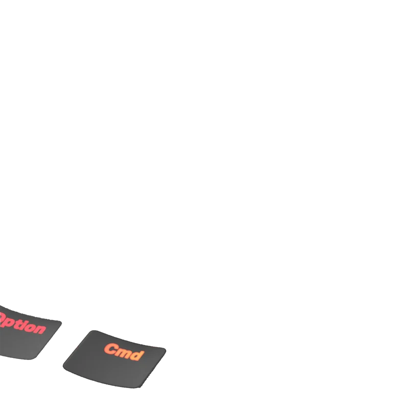 Keycaps Backlit Black US