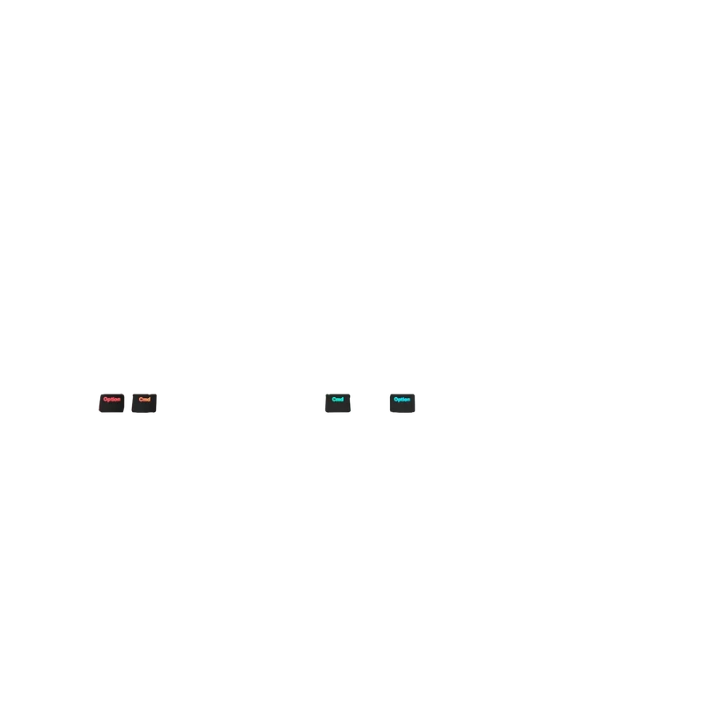Keycaps Backlit Black US