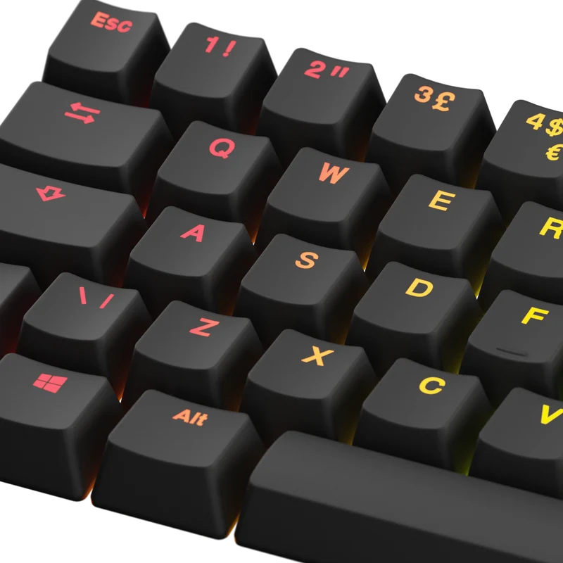 Keycaps Backlit Black UK