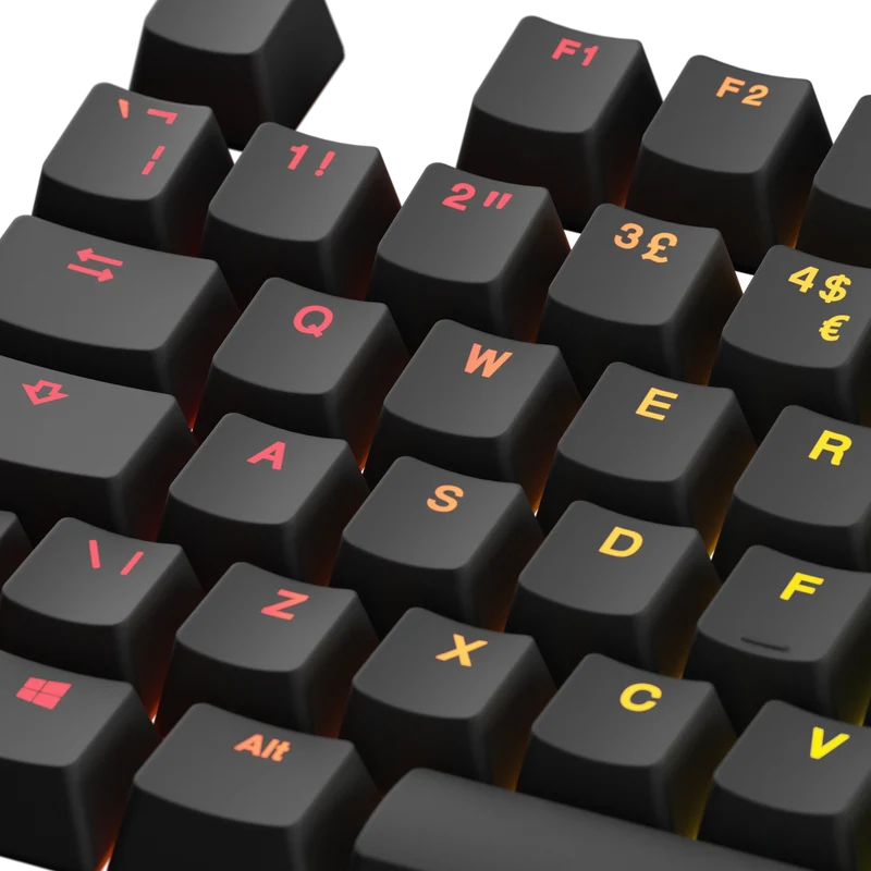Keycaps Backlit Black UK