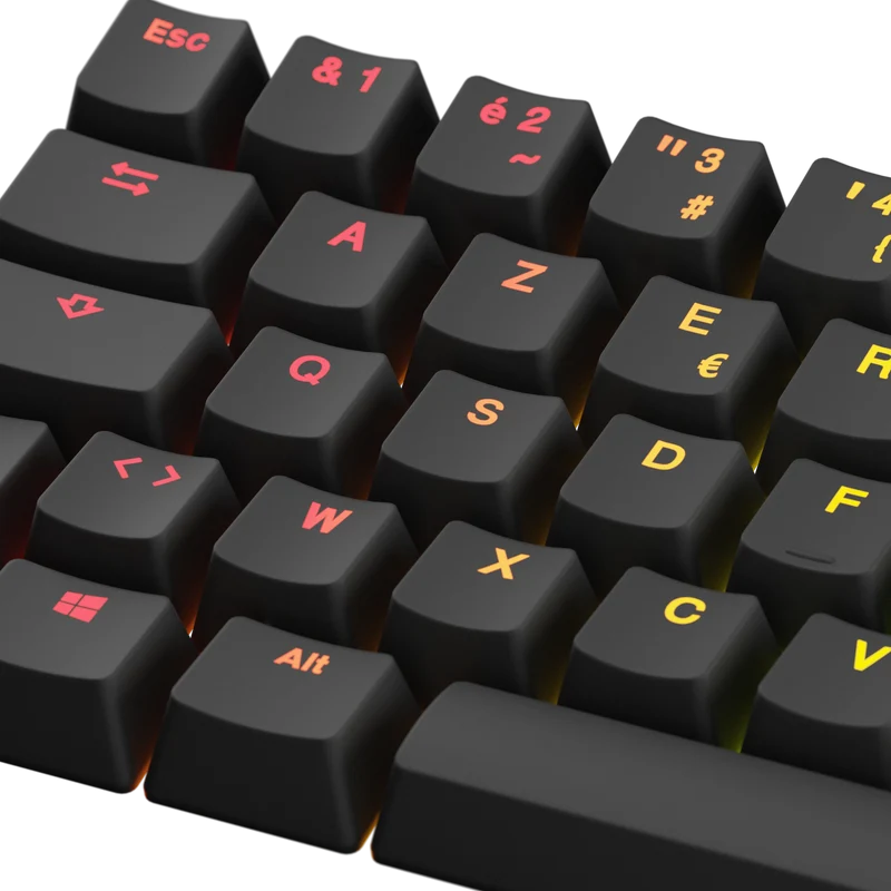 Keycaps Backlit Black FR