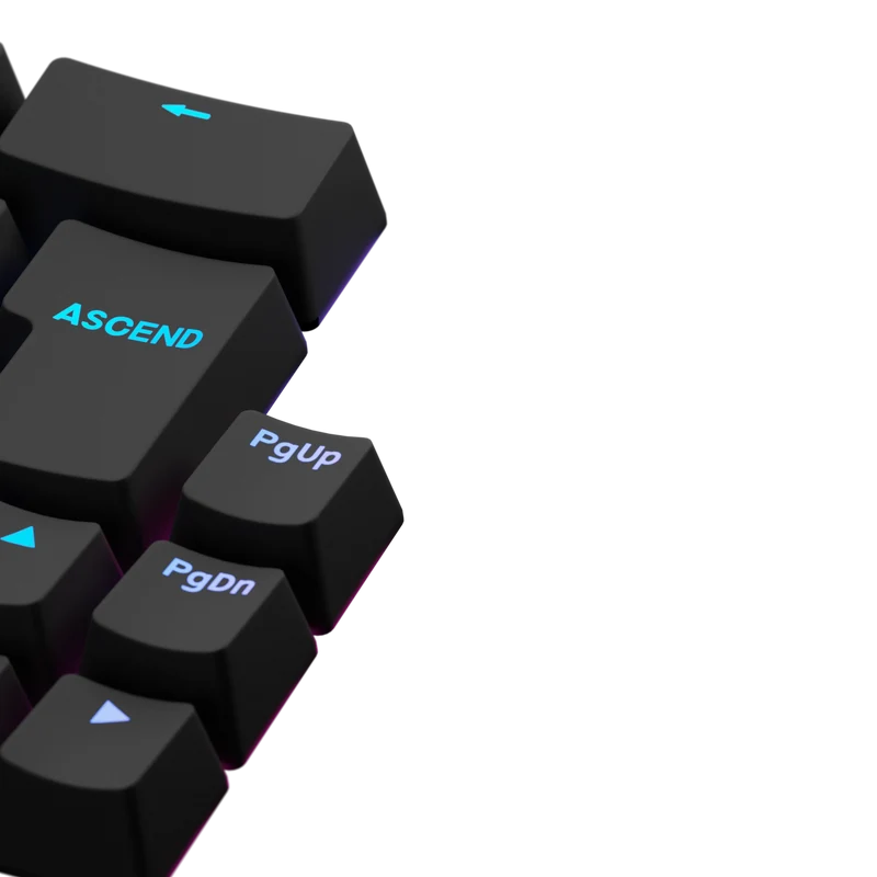 Keycaps Backlit Black FR