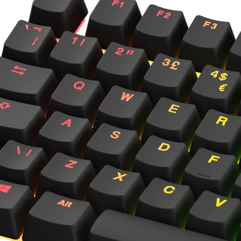 Keycaps Backlit Black FR
