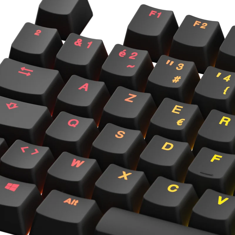 Keycaps Backlit Black FR