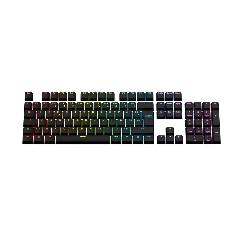 Keycaps Backlit Black FR