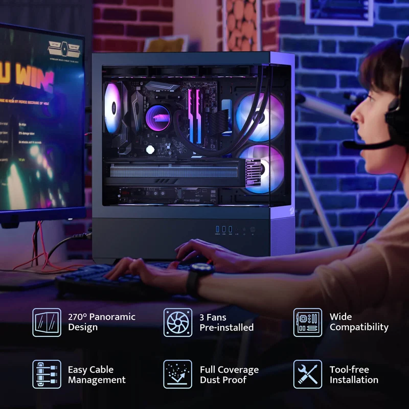 REFLECT FLOW CA606 ATX Gaming PC Case