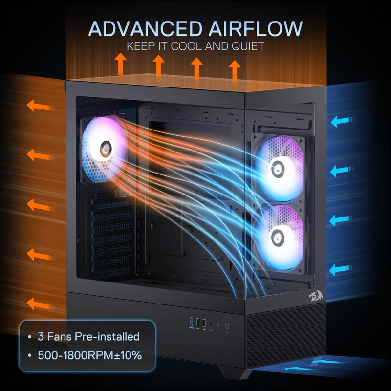 REFLECT FLOW CA606 ATX Gaming PC Case
